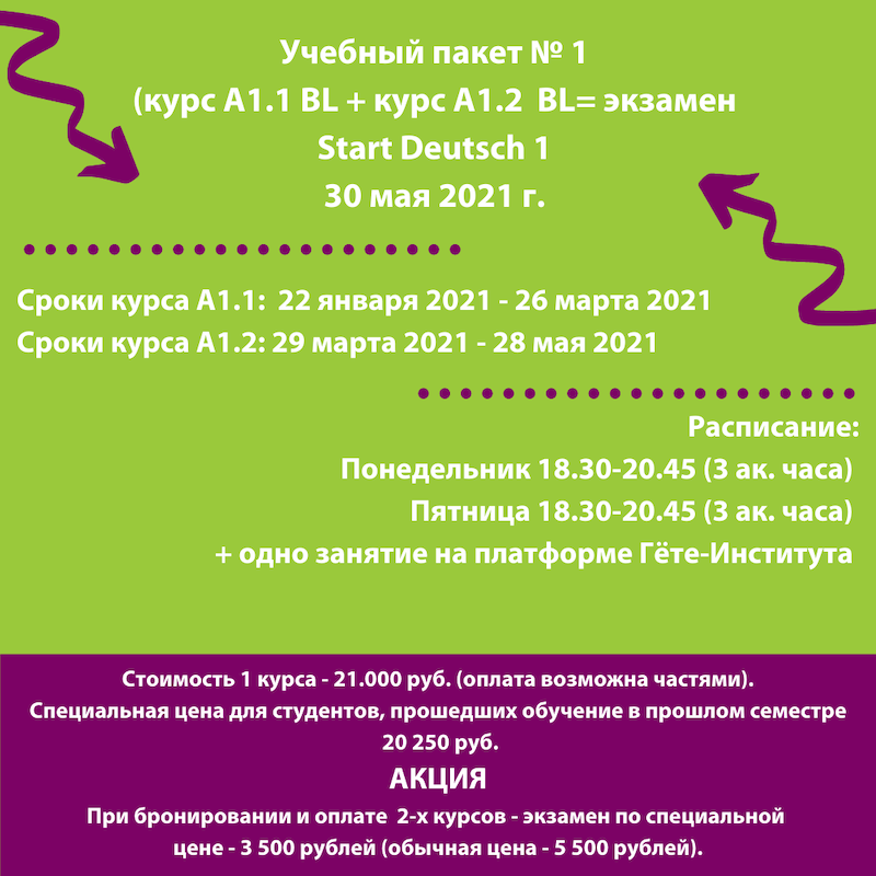 учебнные пакеты А1